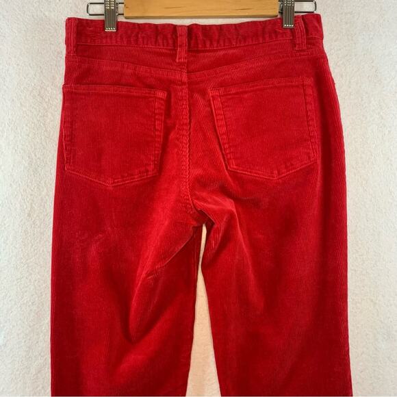 St Johns Bay Womens Corduroy Pants Sz 4 Red Skinny Straight Preppy Holiday‎ - Picture 6 of 11
